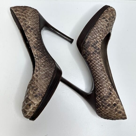 Stuart Weitzman Snakeskin High Heel Pumps Size 6 - Picture 6 of 11